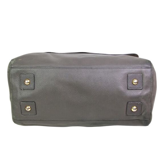 ROOMY Mulberry MUSHROOM GRAY GENUINE LEATHER ZIP TOP SHOULDER BAG HANDBAG PURSE - Picture 6 of 16